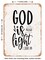 DECORATIVE METAL SIGN - God is Light John  - Vintage Rusty Look